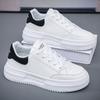 Men's Breathable Light Casual Shoes Summer Soft-sole Flat Walking Shoes Outdoor Thick-sole Youth White Shoes Sports Borad Shoes