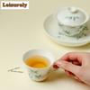 81ml Hand-painted Green Bamboo Shadow Teacup Antique Tea Bowl Set Of Cups Tea-tasting Meditation Cup Jianzhan Master Cup Teaware
