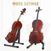 GeeWin A-Frame Foldable Cello Stand 1/8-4/4 Guitar Stand Black Plastic Main Body Rubber Feet