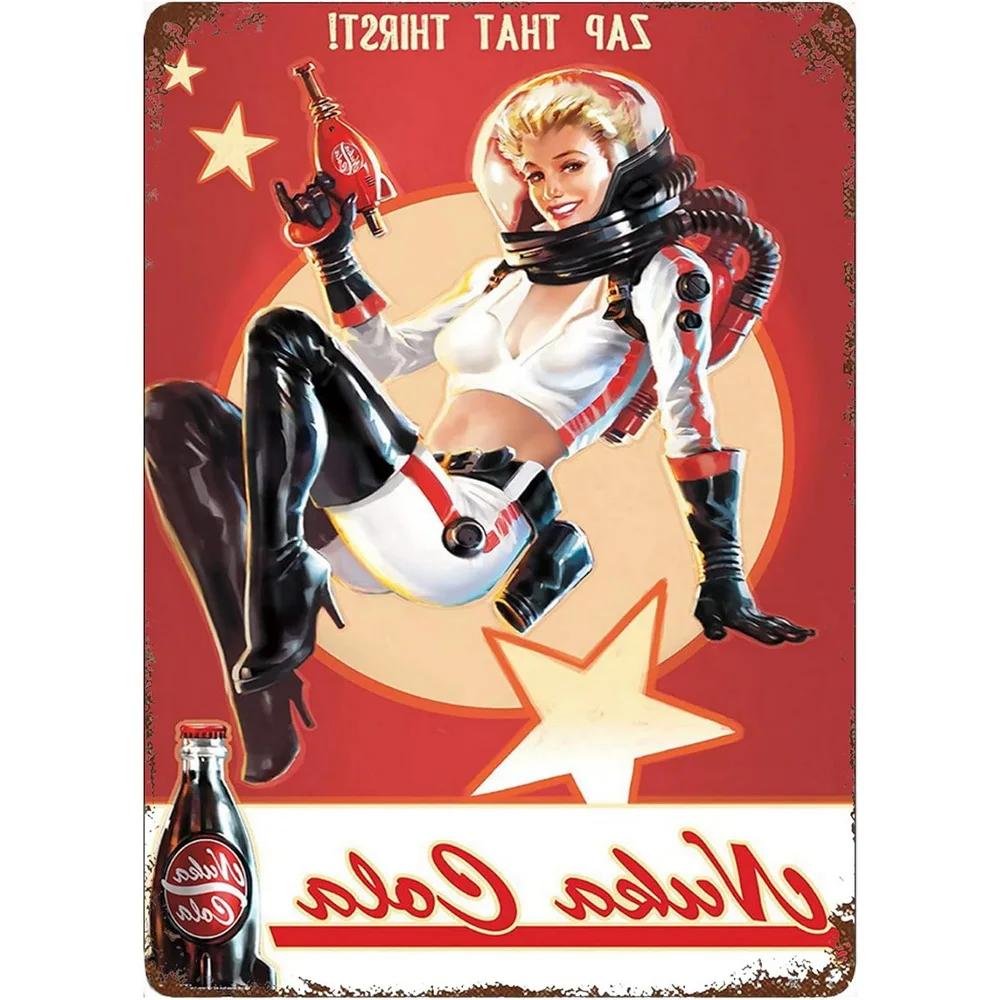 Retro Enjoy Cola Posters Retro Metal Tin Signs Vintage Posters for Game Room Bar Man Cave Cafe Garage Home Wall Decor Gift