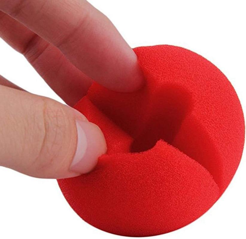 200/1 pièce Nez de Clown Rouge Bricolage Boules Éponge Mousse Accessoires Déguisement Cosplay Performance Cirque Amusante Fête Halloween Fournitures de Décoration