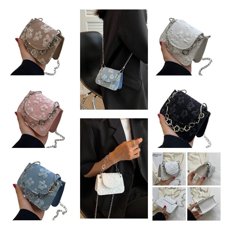 Stylish Vintage Mini Bag With Chain Strap Chic Pu Leather Crossbody Bag For Women