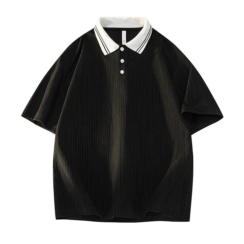 Mens Polo Shirts Short Sleeve Textured Pullover Golf Polo T Shirts