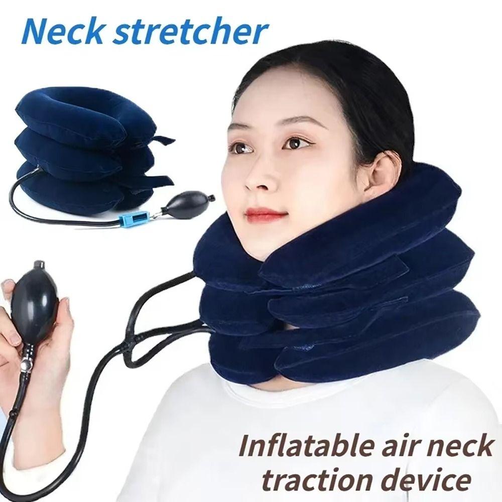 1Pcs 3 Layers Neck Stretcher Inflatable Air Orthopedic Pillow Collar  Neck Support