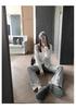 Maternity Polka Dot High Stretch Flare Knit Pants – No Support Belly, Casual Spring Style