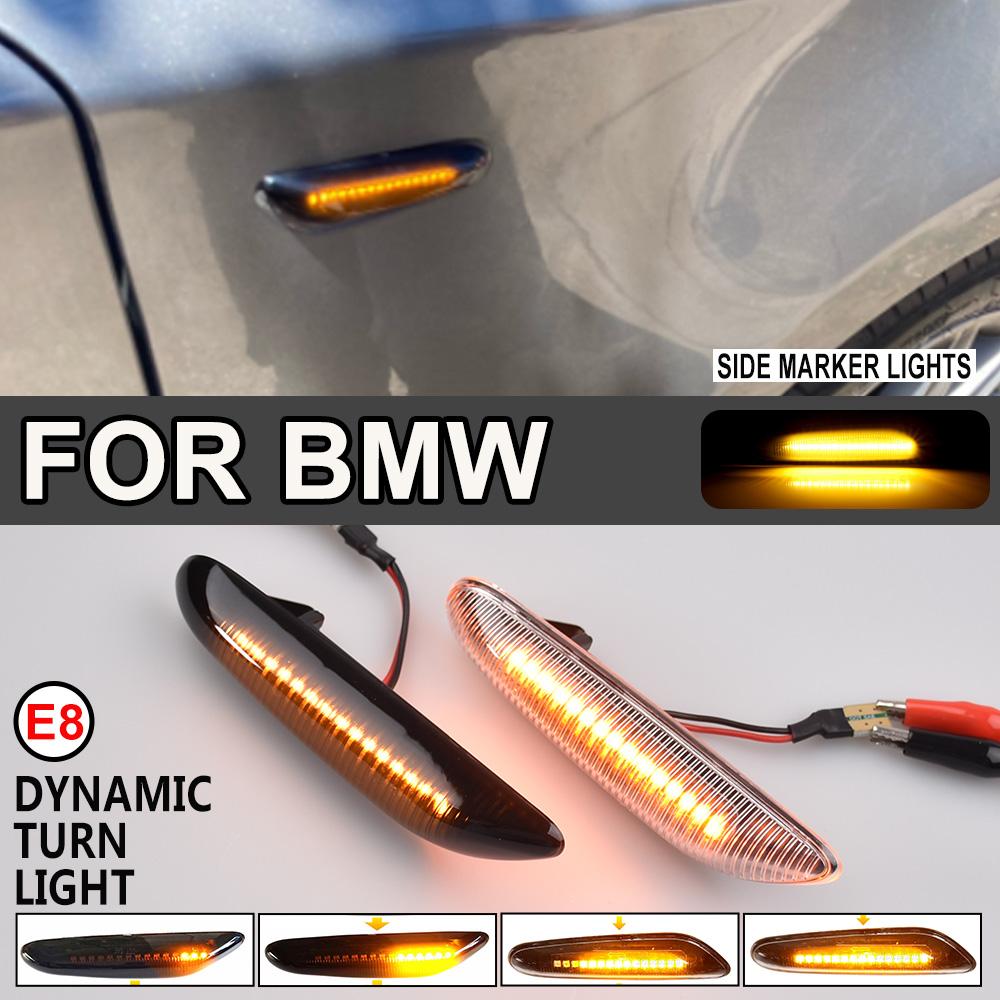 Dynamic LED Turn Signal Light Side Marker for BMW E60 E61 E90 E91 E87 E81 E83 E84 E88 E92 E93 E82 E46 1 3 5 Series X1 X3 2004