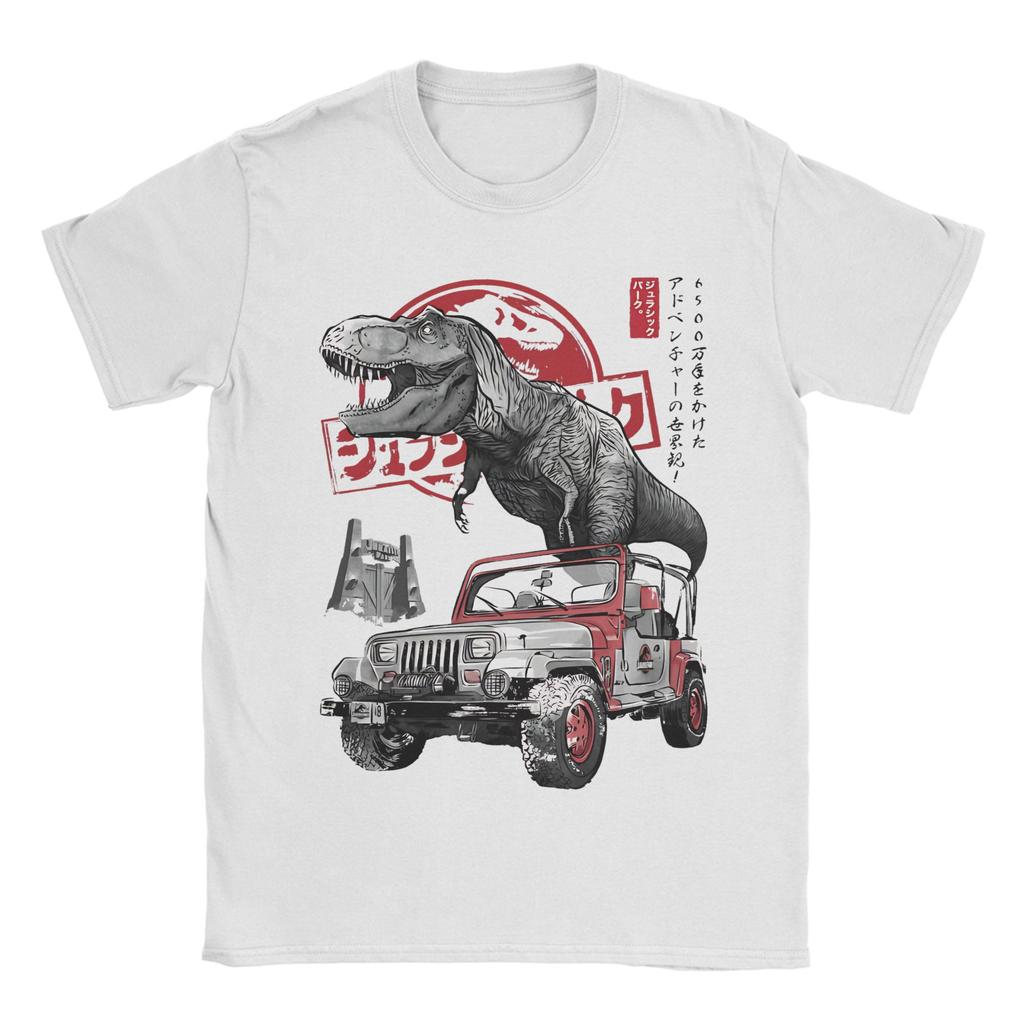 Men Women's Blue Jurassic Park Logo T Shirt  Cotton Clothing Awesome Short Sleeve Round Neck Tee Shirt Adult T-Shirt