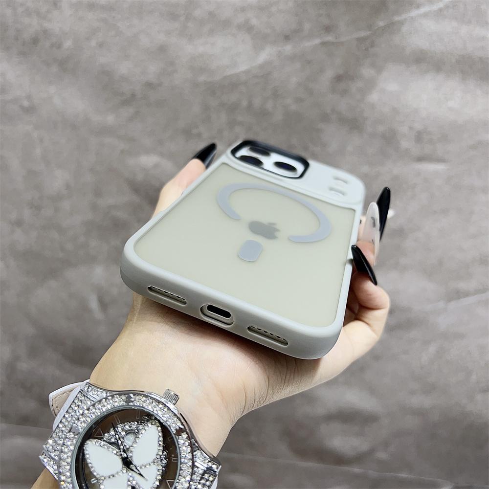 Matt Genomskinligt Frostat Stötsäkert Magnetiskt Telefonfodral För iPhone 17 Air 16 15 14 13 12 17 Pro Max Magsafe Måste-Ha Fodral