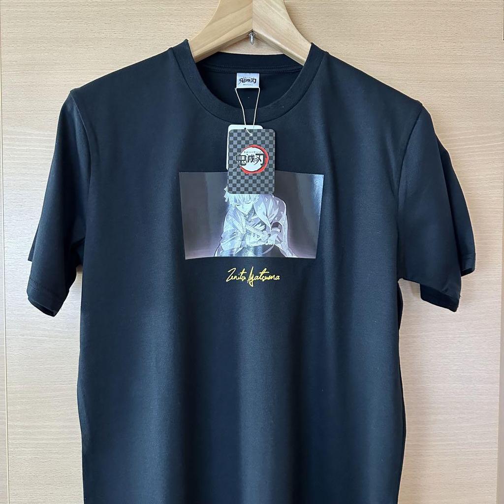 [USED] "Demon Slayer: Kimetsu No Yaiba" Zenitsu Agatsuma Flash T-Shirt, Anime, Black, Stylish