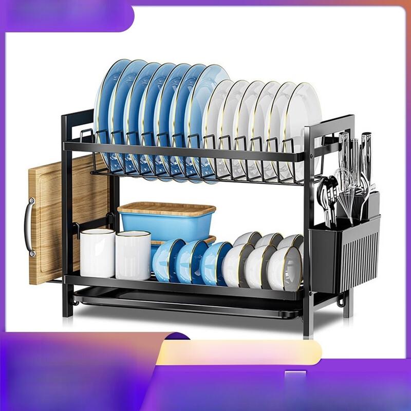 Double-Layer Iron Dish Drying Rack