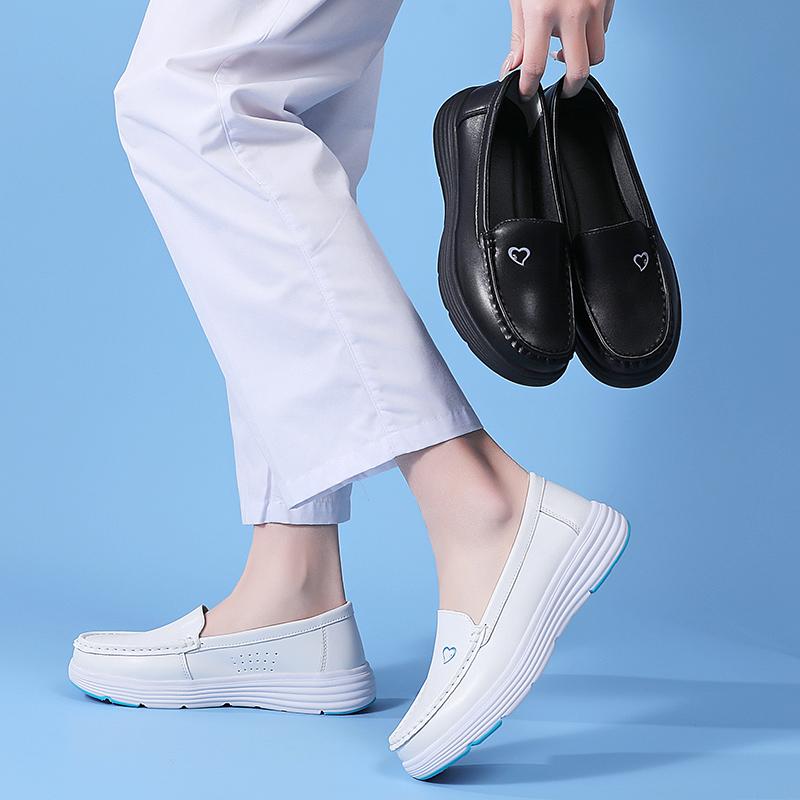 Fashion 2025 New Platform Women's Nurse Shoes Summer Soft Sole Breathable Sleeve Feet Loafers Comfortable Work Shoes Zapatos Casuales