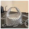 IELGY French premium hand carry women's bag 100 summer silver shoulder messenger bag