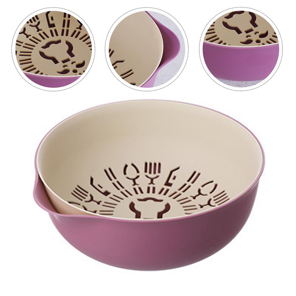 Vegetable Basket Drainer Draining Kitchen Supply Food Basin and Fruit Washing Container Strainer Versatile Storage