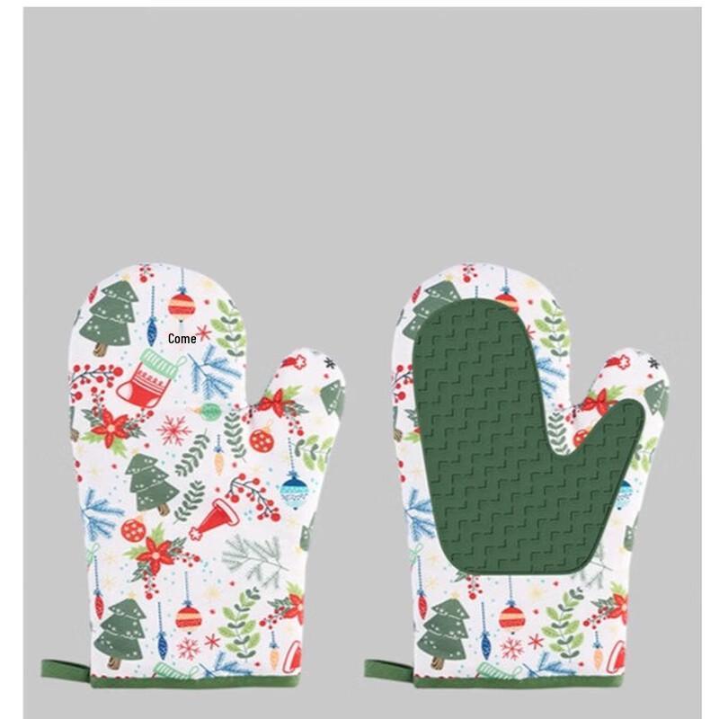 ZISIZ Christmas Patch Baking Gloves