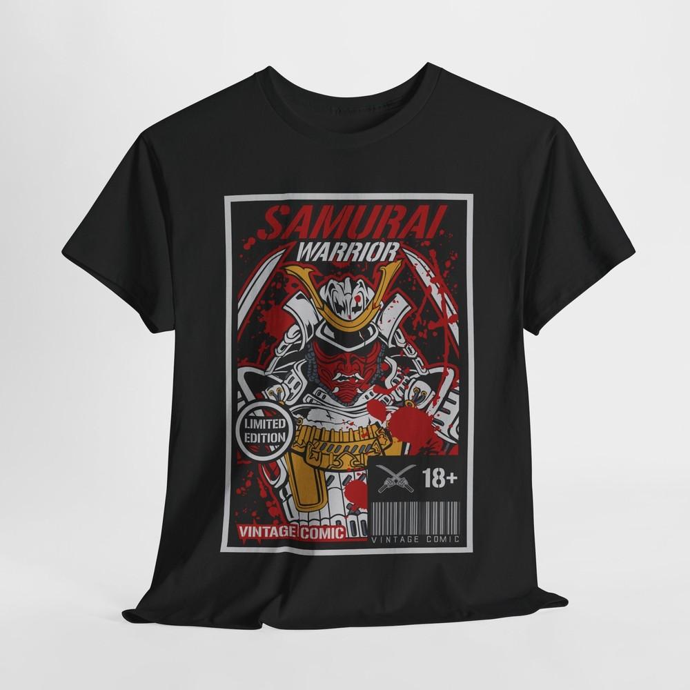 

Bold Samurai Warrior Men s T-Shirt: Limited Edition Vintage Comic Style Graphic Unisex T-Shirt XXXL