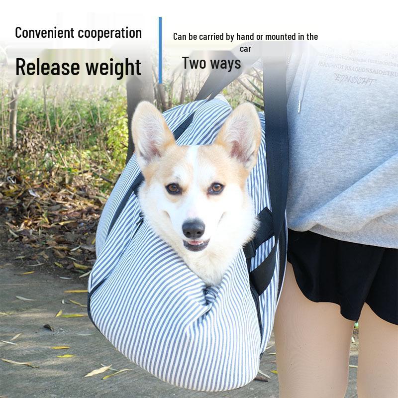 Universal All-Season Car Rear Seat Dog Bed: Removable, Washable, Handbag-Style Design.