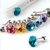 10 PIÈCES Mignon Strass Brillant Bouchon Jack Casque Audio Beau et Simple Anti-Poussière Accessoires 3.5mm