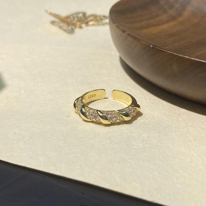 Vintage Style Geometric Adjustable Rings For Women Elegant Fashionable Copper Jewelry