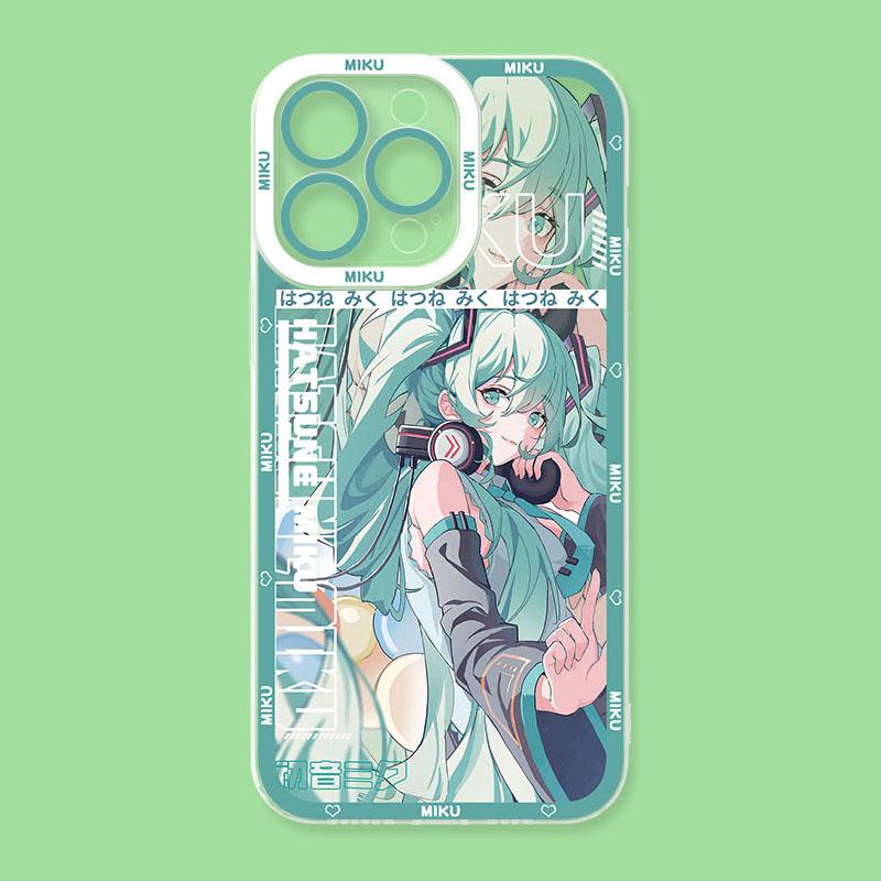 Roztomilý H-Hatsunes Kawaii M-Miku Pouzdro na telefon Pro iPhone 17 Air 15 14 13 12 11 Pro Max 16 15 14 Plus Nárazuvzdorný Měkký Silikonový Kryt