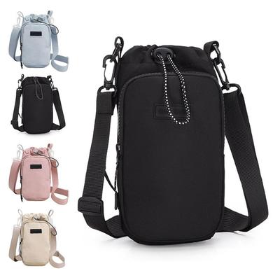 Portable Water Bottle Holder Bag With Adjustable Shoulder Strap Water Bottle Sleeve Cup Pouch For Outdoor Sports