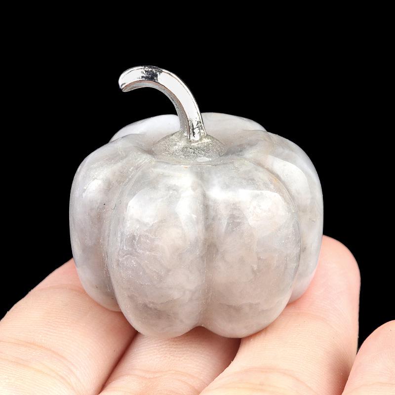 30mm Natural Crystal Pumpkin Decoration for Halloween & Thanksgiving - Large Qty Discount