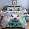 3D Adorable Lovely Carton Capybara Print Beding Set Soft Duvet Cover featuring Pilowcases Adult People plus Children Beding Set Premium Gifts