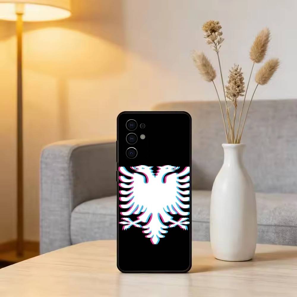 

A-Albanian Flag Eagle Phone Case For Samsung S25,S24,S21,S22,S23,S30,Ultra,S20,Plus,Fe,Soft Silicone Black Cover Samsung S20fe