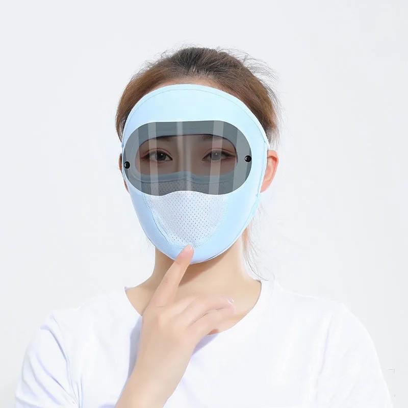 Women’s Anti-UV Breathable Ice Silk Face Mask - Sunshade and Eye Corner Protector 3D Hat