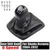 Manual Gear Shift Knob Lever Gaiter PU Leather Boot Cover Case For Skoda Octavia 2004-2012 Brand New Look