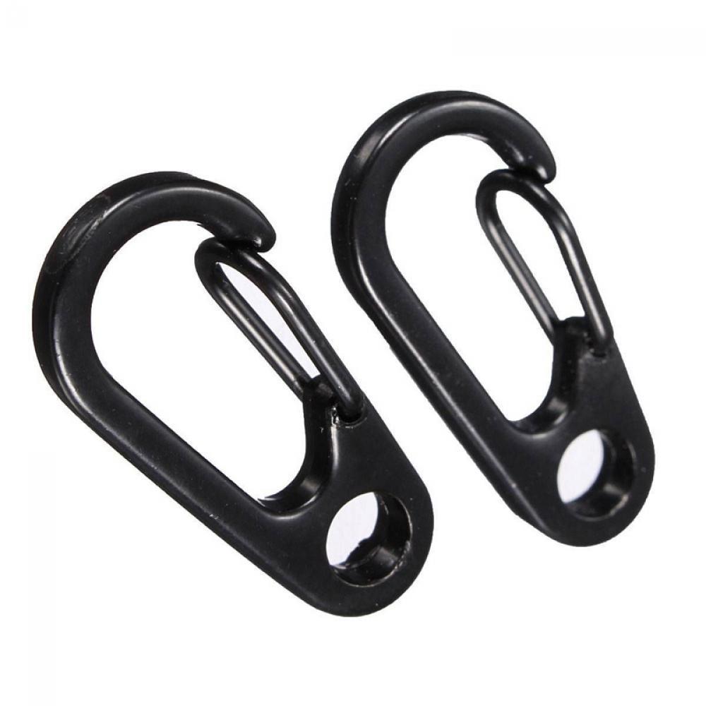 Пара EDC Клипса Инструмент Разъемное Кольцо Брелок Нержавеющая Сталь Карабин Пружинная Застежка чёрный