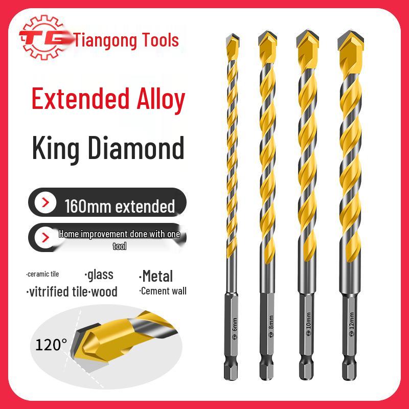 Tiangong Hex Shank Triangle Drill Bit for Concrete, Cement, and Brick Walls