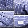 100%Pure Cotton Shirt Long Sleeve  Oxford Casual Solid Color Striped Regular Fit Formal Dress Shirt Men's Clothing 6XL 7XL