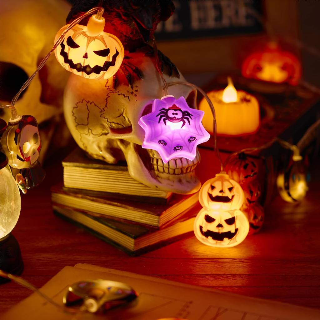 1PC 10/20 LED Halloween Battery Box String LightsWithout Battery Cute Shape Lights  Home Indoor Garden Holiday Party Decor
