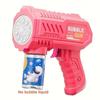 Space Astronauts Fully Automatic Bubble Gun Rocket Bubbles Machine Automatic Blower With Bubble Liquid Plaything For Kids Bubble Present