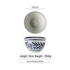 Retro Blue & White Porcelain Double Ear Round Jar - Large Deep Soup or Rice Bowl, Creative Ceramic Tableware for Hotels & Restaurants