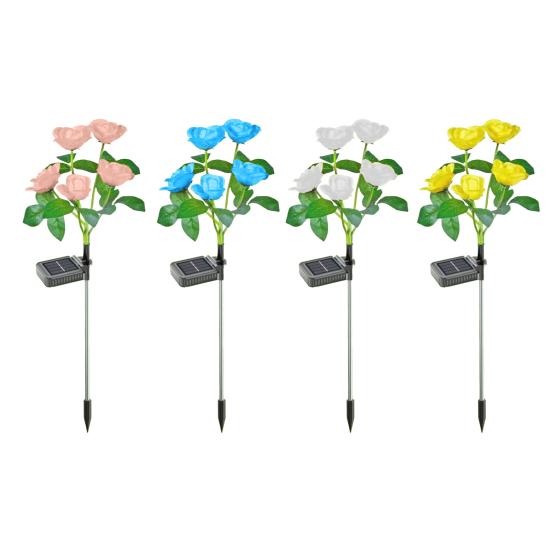 

4 шт. лампа-розетка на солнечных батареях, высокоэффективный светодиодный водонепроницаемый уличный садовый столб