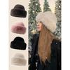 Ladies Elegant Solid Color Bucket Hat,  New Fashion Plush Warm Hat Fashionable Versatile Accessories For Autumn And Winter