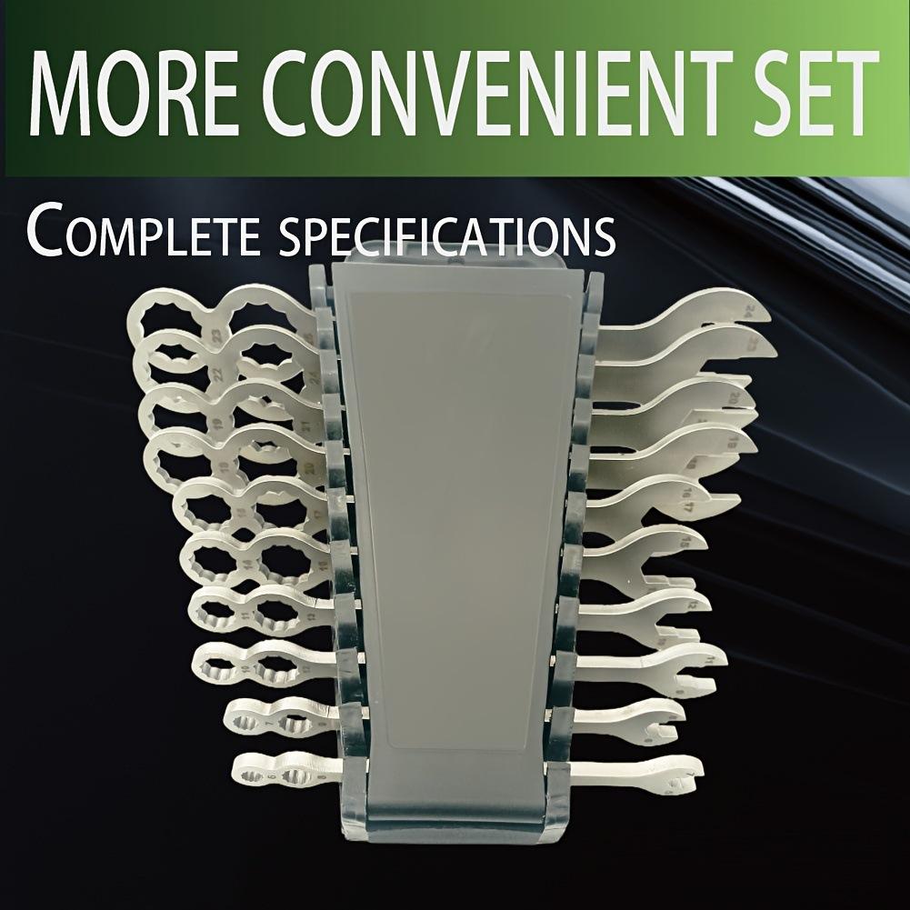 Combination Wrench Set, Double Ended Thin Wrench, Industrial Grade Open End Ring Spanner Hand Tool