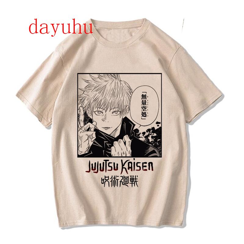 Harajuku Tshirt Unisexga Japanese Anime Jujutsu Kaisen T Shirt Gojo Satoru Tops Yuji Itadori Graphic Tees Cool Unisex Tshirt