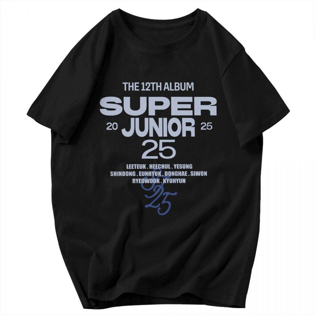 Men T Shirt 12TH ALBUM SuperJunior 25 Fans Gifts Cotton Y2K Graphic Crewneck Unisex Tops T Shirts