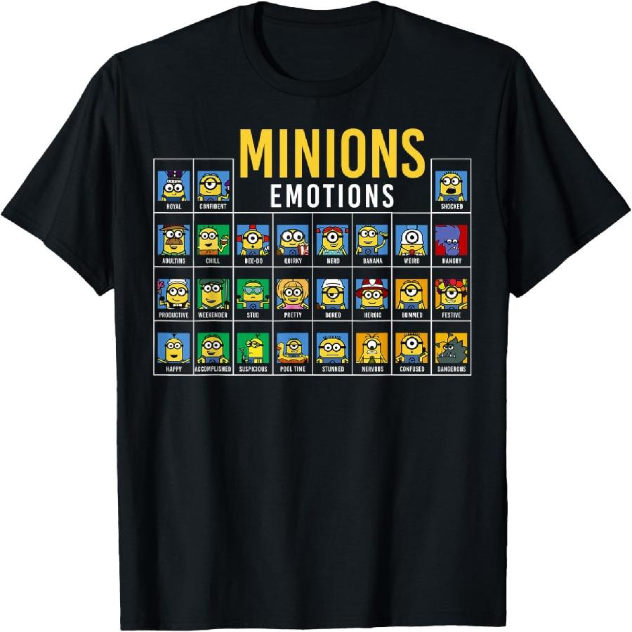 

Despicable Me Minions Periodic Table Of Minions Graphic Tee T-Shirt XXXXXL чорний
