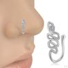 Nose -Shaped Punk Tiny Charm Clamp Ring Stud for Jewelry