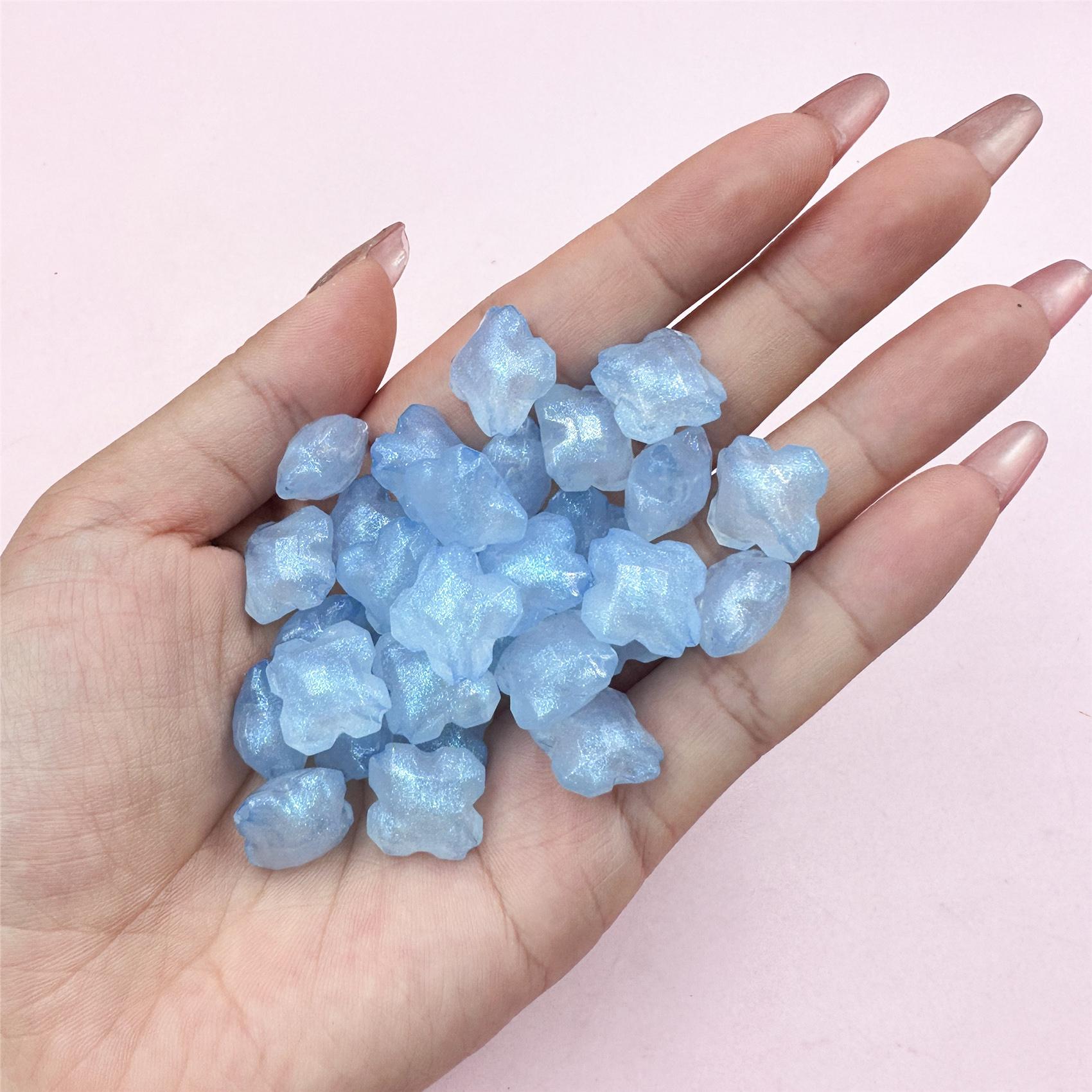 

60 шт. 16 мм четырехугольная звезда для изготовления браслетов и сережек, ювелирные аксессуары, материалы, модные акриловые свободные бусины «сделай сам» синий