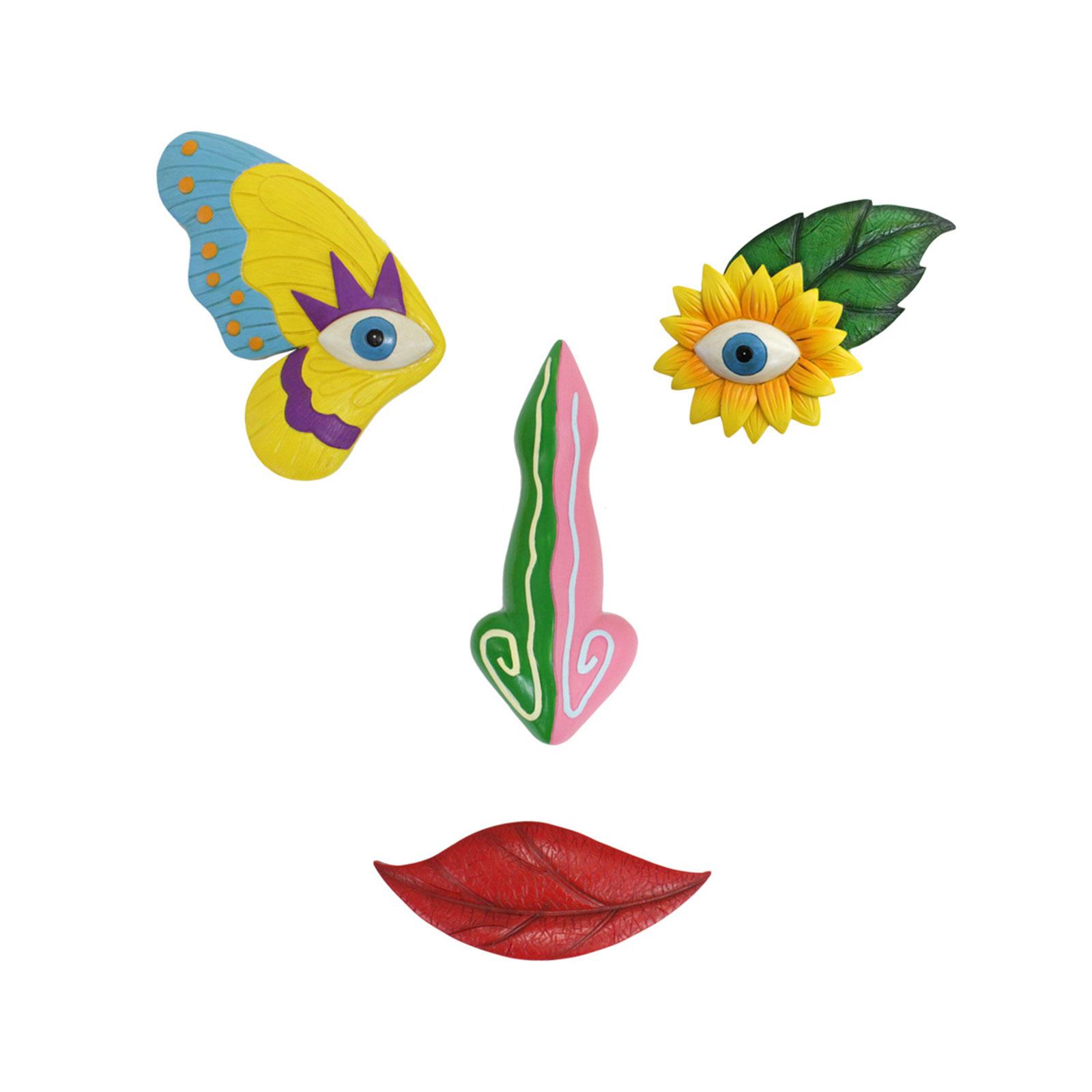 

Забавная красочная бабочка, подсолнух, дерево, лицо, декоративная статуэтка, обнимающая дерево, дворовое искусство, причудливое украшение для сада, реквизит