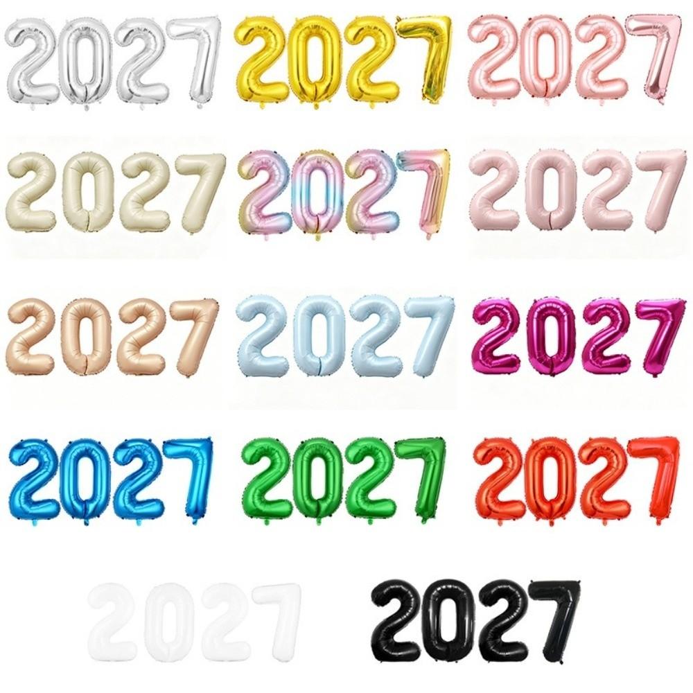 Large Size 2027 Number Foil Balloons Photo Props Home Decor Balloons Number Balloons Party Decor
