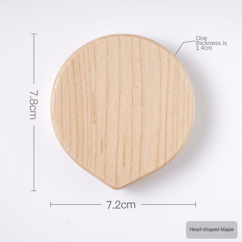 Wooden HD Handheld Mirror Portable Portable Small Mirror Slide Cover Mini and Simple Cosmetic Mirror Female Custom Creative Gift