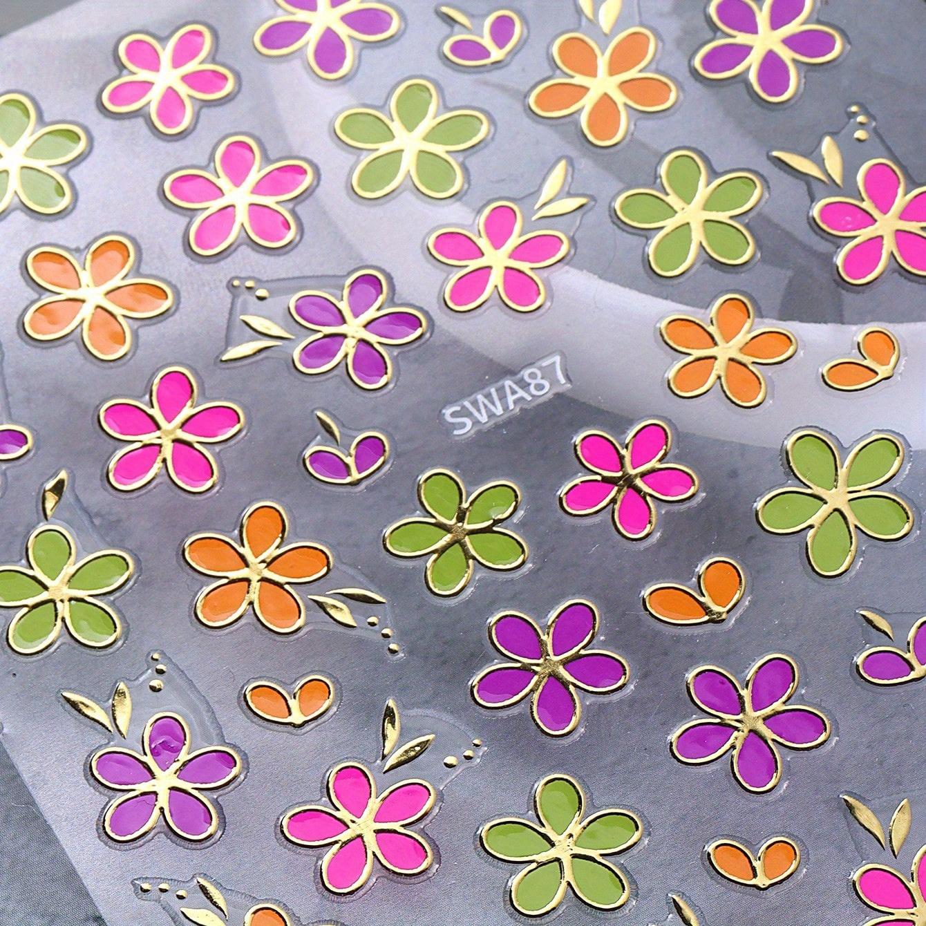 

1 шт. Металлические 3D цветочные наклейки для ногтей - Самоклеящиеся лепестки и листья для весенне-летних свадеб, DIY маникюр, украшение для нейл-арта в домашнем салоне