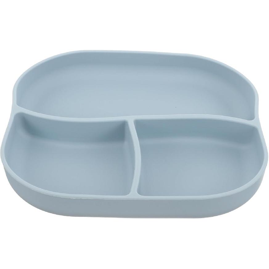 Silicone Divided Plate with Suction Cup Adaptive Food Tray for Elderly and Patients Safe Food-Grade Silicone Anti-Spill Design Flexible Compartments