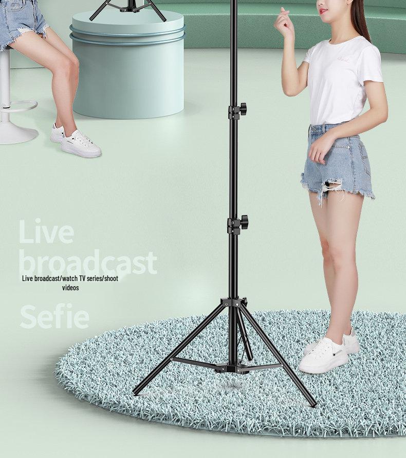 Live Stream Selfie Stick Tripod with Fill Light & Phone Holder