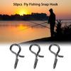 Black Stainless Steel Fly Hook Lure Snap Convenient Change Fishing Snaps (S)